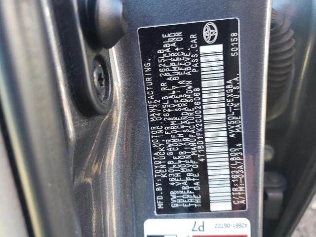 Photo 11 VIN: 4T1BD1FK2CU026068 - TOYOTA CAMRY 