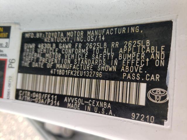 Photo 11 VIN: 4T1BD1FK2EU132796 - TOYOTA CAMRY HYBR 