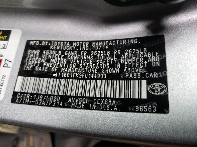 Photo 9 VIN: 4T1BD1FK2FU144903 - TOYOTA CAMRY HYBR 