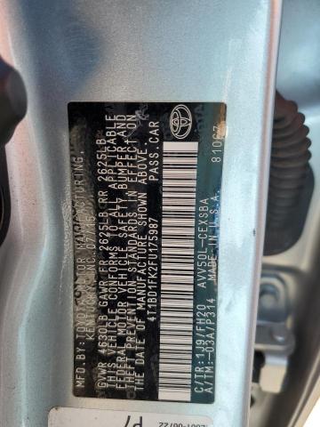 Photo 12 VIN: 4T1BD1FK2FU175987 - TOYOTA CAMRY HYBR 