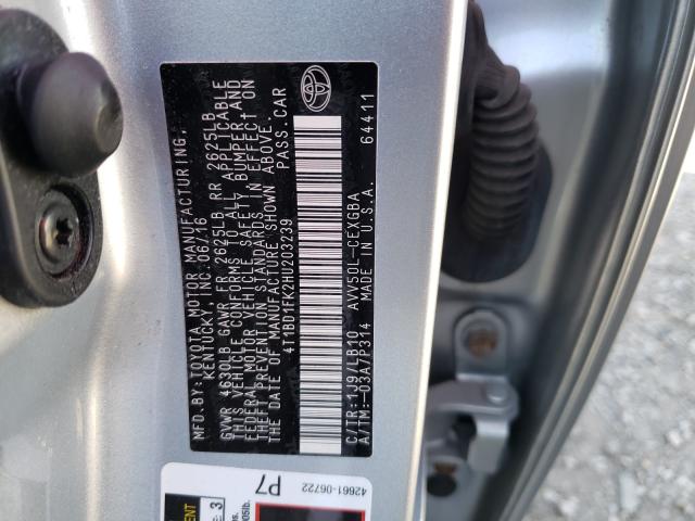 Photo 9 VIN: 4T1BD1FK2HU203239 - TOYOTA CAMRY HYBR 