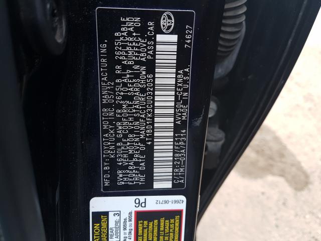 Photo 9 VIN: 4T1BD1FK3CU032056 - TOYOTA CAMRY HYBR 