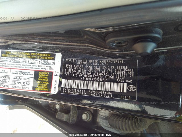 Photo 8 VIN: 4T1BD1FK3DU069741 - TOYOTA CAMRY 