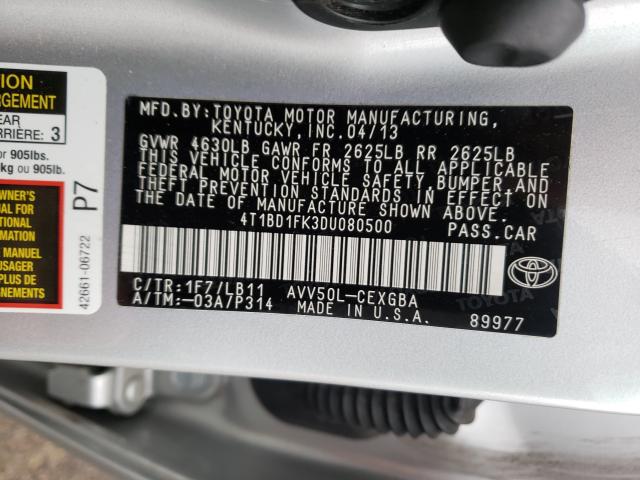 Photo 9 VIN: 4T1BD1FK3DU080500 - TOYOTA CAMRY 