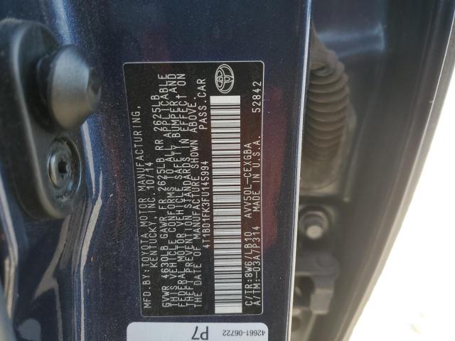 Photo 11 VIN: 4T1BD1FK3FU145994 - TOYOTA CAMRY HYBR 