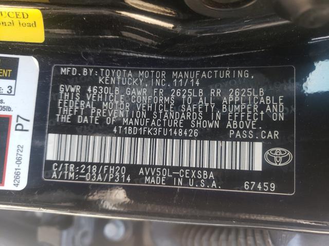 Photo 9 VIN: 4T1BD1FK3FU148426 - TOYOTA CAMRY HYBR 