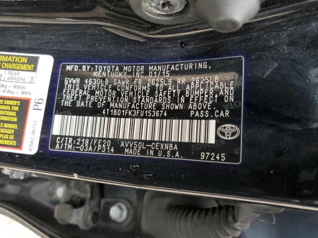 Photo 11 VIN: 4T1BD1FK3FU153674 - TOYOTA CAMRY HYBR 