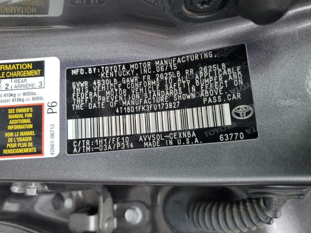 Photo 11 VIN: 4T1BD1FK3FU173827 - TOYOTA CAMRY HYBR 