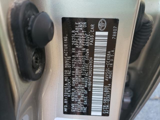 Photo 9 VIN: 4T1BD1FK3HU204934 - TOYOTA CAMRY HYBR 