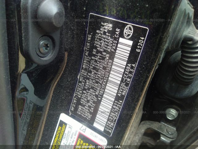 Photo 8 VIN: 4T1BD1FK4CU015069 - TOYOTA CAMRY HYBRID 