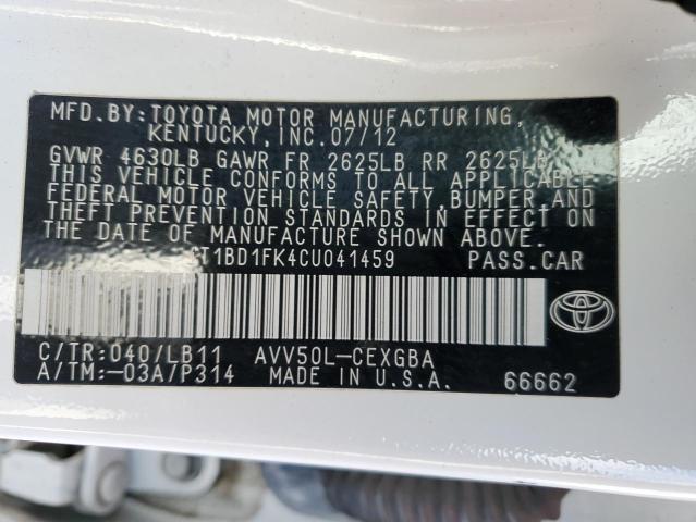 Photo 11 VIN: 4T1BD1FK4CU041459 - TOYOTA CAMRY 