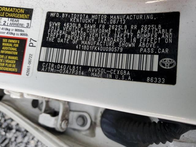 Photo 11 VIN: 4T1BD1FK4DU090579 - TOYOTA CAMRY HYBR 