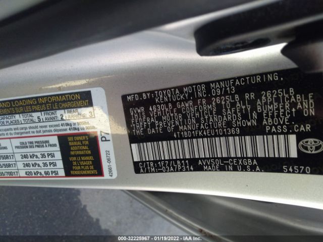 Photo 8 VIN: 4T1BD1FK4EU101369 - TOYOTA CAMRY 