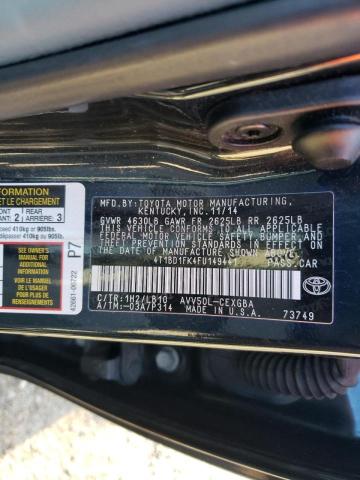 Photo 9 VIN: 4T1BD1FK4FU149441 - TOYOTA CAMRY 