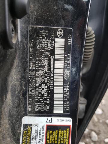 Photo 11 VIN: 4T1BD1FK5CU008602 - TOYOTA CAMRY HYBR 