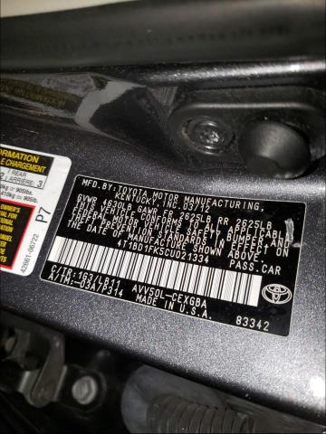 Photo 9 VIN: 4T1BD1FK5CU021334 - TOYOTA CAMRY HYBR 