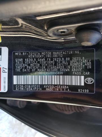 Photo 9 VIN: 4T1BD1FK5CU045939 - TOYOTA CAMRY HYBR 