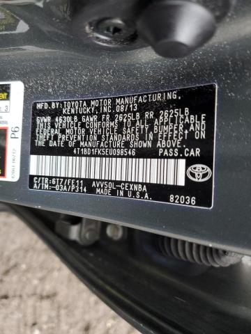 Photo 12 VIN: 4T1BD1FK5EU098546 - TOYOTA CAMRY HYBR 