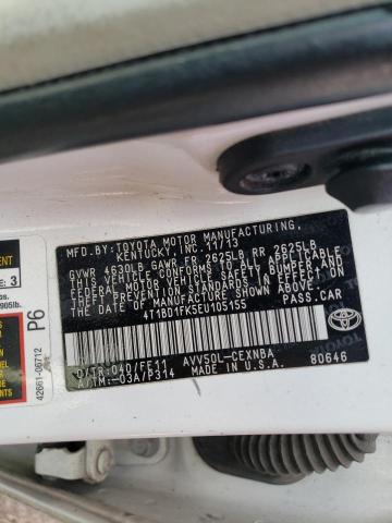 Photo 9 VIN: 4T1BD1FK5EU105155 - TOYOTA CAMRY HYBR 