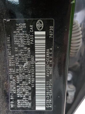 Photo 11 VIN: 4T1BD1FK5EU115667 - TOYOTA CAMRY HYBR 