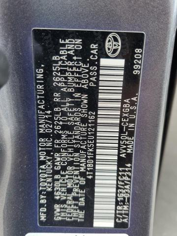 Photo 9 VIN: 4T1BD1FK5EU121162 - TOYOTA CAMRY HYBR 