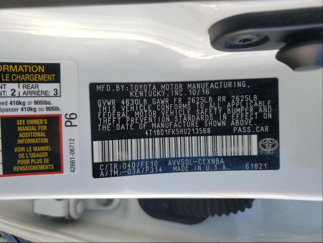 Photo 9 VIN: 4T1BD1FK5HU213568 - TOYOTA CAMRY HYBR 