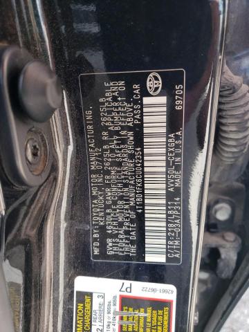 Photo 11 VIN: 4T1BD1FK6CU042354 - TOYOTA CAMRY HYBR 