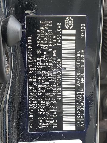 Photo 11 VIN: 4T1BD1FK6CU049580 - TOYOTA CAMRY 