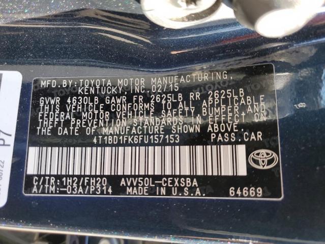 Photo 11 VIN: 4T1BD1FK6FU157153 - TOYOTA CAMRY 