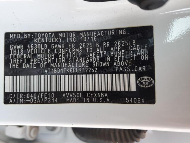 Photo 11 VIN: 4T1BD1FK6HU212252 - TOYOTA CAMRY HYBR 