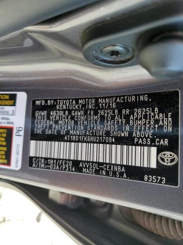 Photo 12 VIN: 4T1BD1FK6HU217094 - TOYOTA CAMRY HYBR 