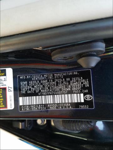 Photo 9 VIN: 4T1BD1FK7CU007757 - TOYOTA CAMRY HYBRID 