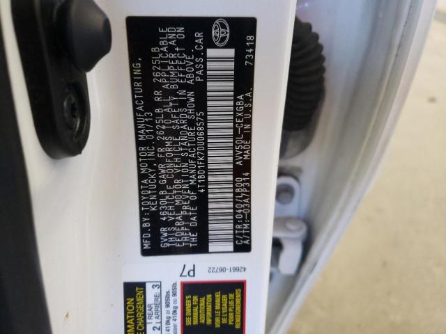 Photo 9 VIN: 4T1BD1FK7DU068575 - TOYOTA CAMRY HYBR 