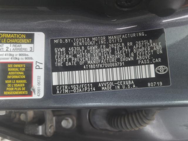 Photo 9 VIN: 4T1BD1FK7DU069791 - TOYOTA CAMRY 