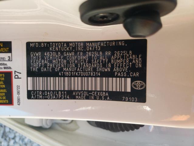 Photo 9 VIN: 4T1BD1FK7DU078314 - TOYOTA CAMRY HYBR 