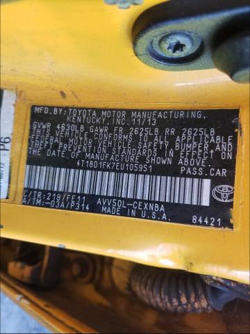 Photo 9 VIN: 4T1BD1FK7EU105951 - TOYOTA CAMRY HYBR 