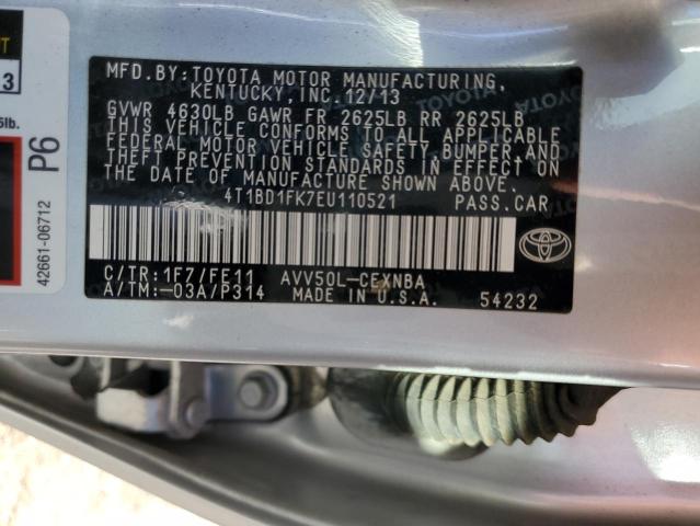 Photo 12 VIN: 4T1BD1FK7EU110521 - TOYOTA CAMRY HYBR 