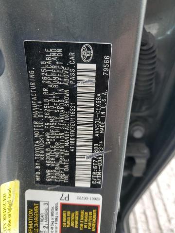 Photo 11 VIN: 4T1BD1FK7EU116321 - TOYOTA CAMRY HYBR 