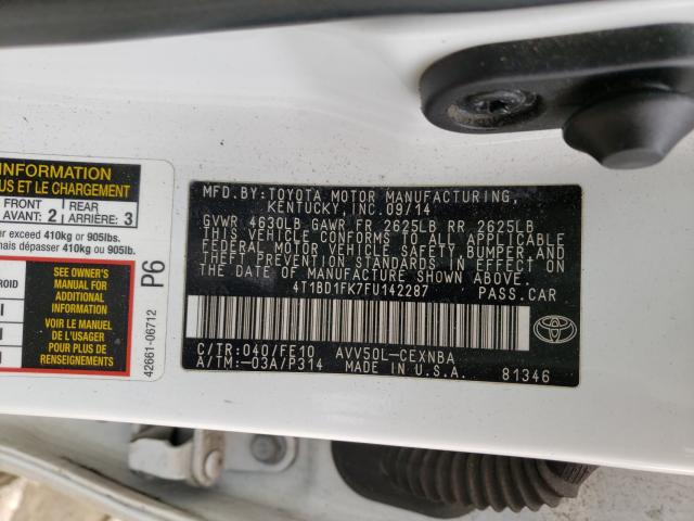 Photo 9 VIN: 4T1BD1FK7FU142287 - TOYOTA CAMRY HYBR 