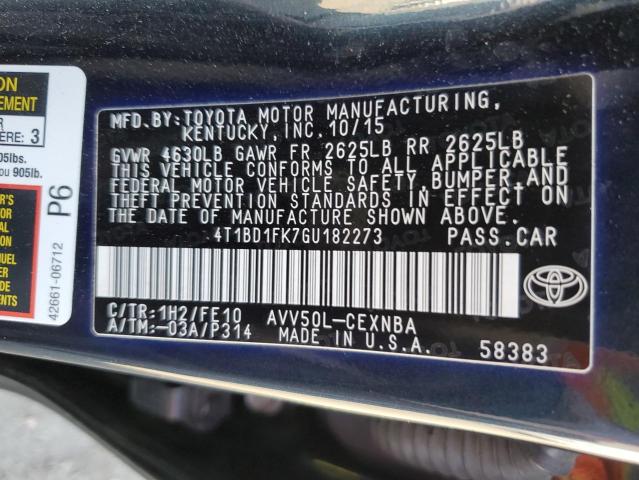 Photo 11 VIN: 4T1BD1FK7GU182273 - TOYOTA CAMRY 