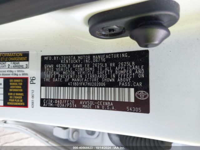 Photo 8 VIN: 4T1BD1FK7HU202006 - TOYOTA CAMRY 