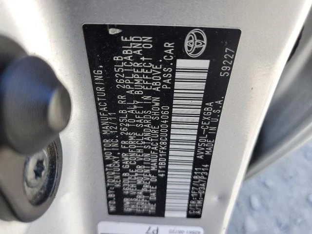 Photo 11 VIN: 4T1BD1FK8CU004060 - TOYOTA CAMRY HYBR 