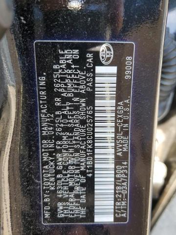 Photo 11 VIN: 4T1BD1FK8CU025765 - TOYOTA CAMRY HYBR 