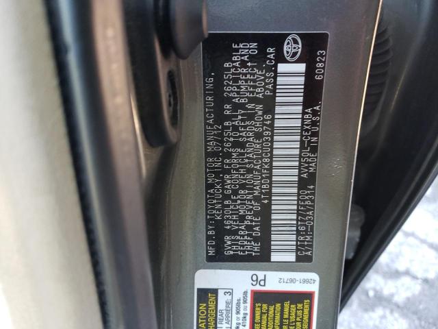 Photo 11 VIN: 4T1BD1FK8CU039746 - TOYOTA CAMRY 