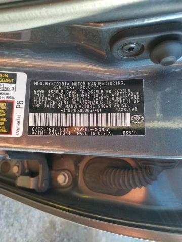 Photo 12 VIN: 4T1BD1FK8DU067404 - TOYOTA CAMRY HYBR 