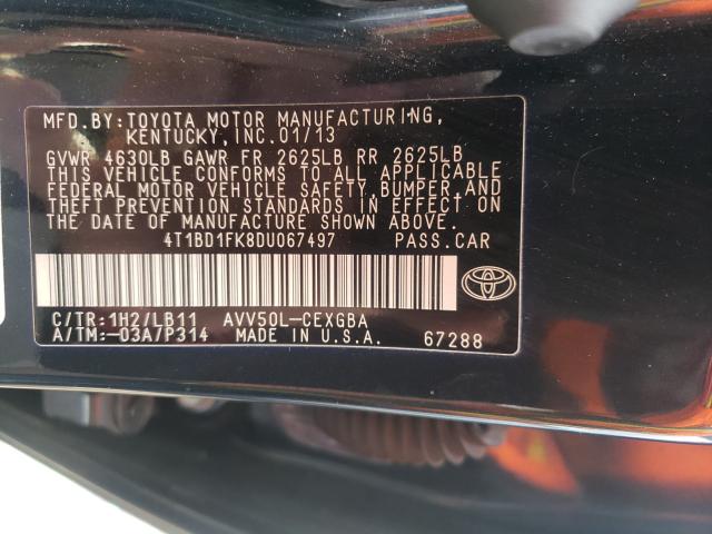 Photo 9 VIN: 4T1BD1FK8DU067497 - TOYOTA CAMRY HYBR 