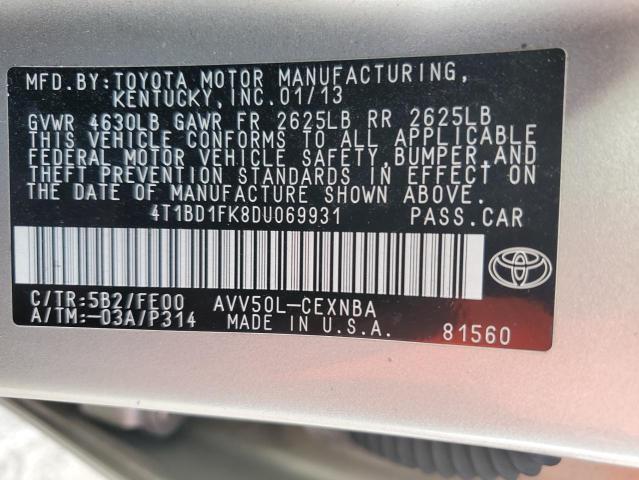 Photo 11 VIN: 4T1BD1FK8DU069931 - TOYOTA CAMRY HYBR 