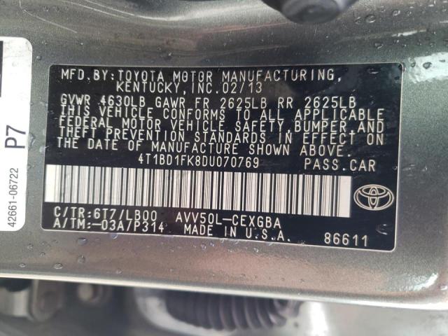 Photo 11 VIN: 4T1BD1FK8DU070769 - TOYOTA CAMRY HYBR 