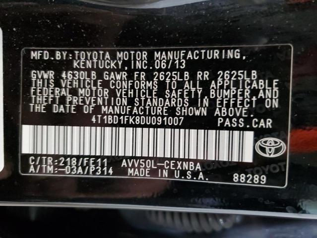 Photo 11 VIN: 4T1BD1FK8DU091007 - TOYOTA CAMRY 