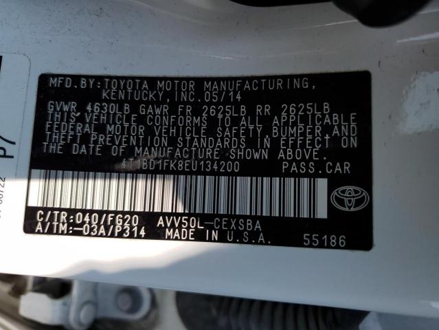 Photo 11 VIN: 4T1BD1FK8EU134200 - TOYOTA CAMRY HYBR 